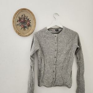 SOLD | Arizona Jean Company Gray Angora Rabbit Hair Wool Cardigan